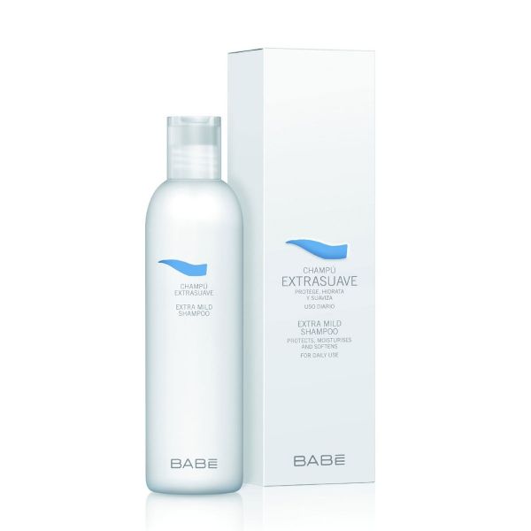 babe-shampoo-extra-suave-250ml Bottle of BABÉ Extra Mild Shampoo by BABÉ, a gentle shampoo indicated for the daily care of sensitive scalp and hair.