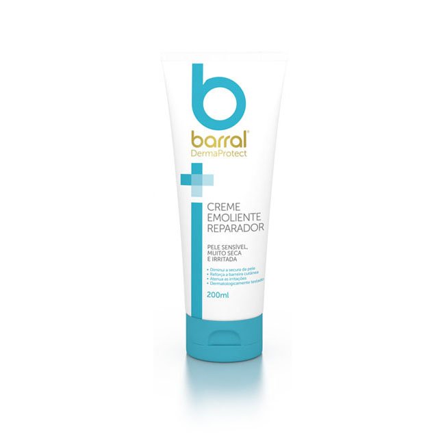 barral_dermaprotect_creme_emoliente_reparador Bottle of Barral Dermaprotect Emollient Repairing Cream by Barral, a body cream indicated for dry, sensitive and irritated skin.
