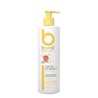 Bottle  of  Barral  Babyprotect  Shower  Cream  by  Barral,  a  cleansing  cream  indicated  for  moisturizing  baby  skin  and  hair.