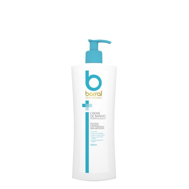 barraldermaprotectcremebanho_2 Bottle of Barral Dermaprotect Dermatological Shower Cream by Barral, a bath cream indicated for cleansing dry and sensitive skin.