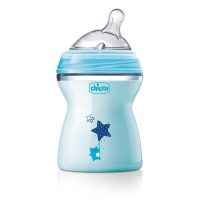 チッコ ナチュラルフィーリングカラー 哺乳瓶 +2ヶ月 シリコンティート ブルー 250ml
