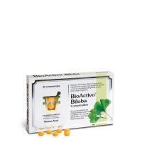 Box  of  Bioactivo  Tablets  Biloba  by  Bioactivo,  a  tablet  supplement  indicated  for  memory  improvement  and  blood  circulation.