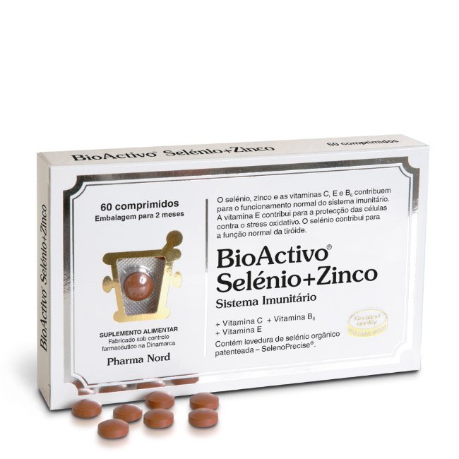 bioactivoseleniozinco Bioactivo Comprimidos Selénio + Zinco 60unid