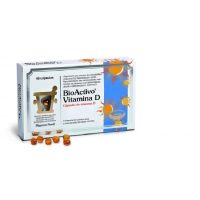 Box  of  Bioactivo  Vitamin  D  Capsules  Bones  and  Muscles  by  Bioactivo,  a  dietary  supplement  indicated  for  healthy  bones  and  muscles.