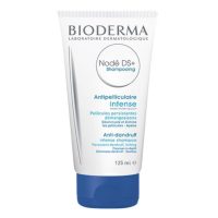 Bottle  of  Bioderma  Nodé  DS  Intensive  Anti-Dandruff  Shampoo  by  Bioderma,  a  shampoo  indicated  for  severe  scaling  and  dandruff.