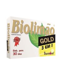 Box  of  Biolimão  Gold  Supplement  3-in-1  Tablets  by  Biolimão,  a  dietary  supplement  indicated  for  weight  loss  and  cellulite.