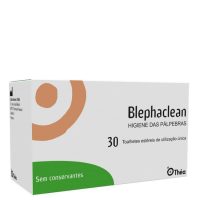 Box  of  Blephaclean  Cleaning  Wipes  for  Eyelids  by  Blephaclean,  a  wipe  indicated  for  cleaning  sensitive  eyelid  skin.
