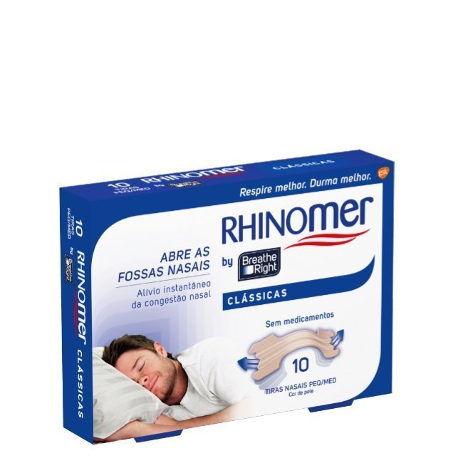 breatherightpeqmedio10un Box of Breathe Right Nasal Strips Small-Medium by Breathe Right, a nasal strip indicated for relief of stuffy nose and snoring.
