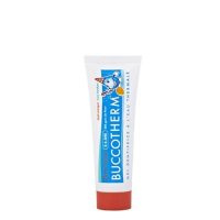 Tube  of  Buccotherm  Kids  Gel  Toothpaste  Mango  by  Buccotherm,  a  toothpaste  gel  indicated  for  preventing  cavities  in  children.