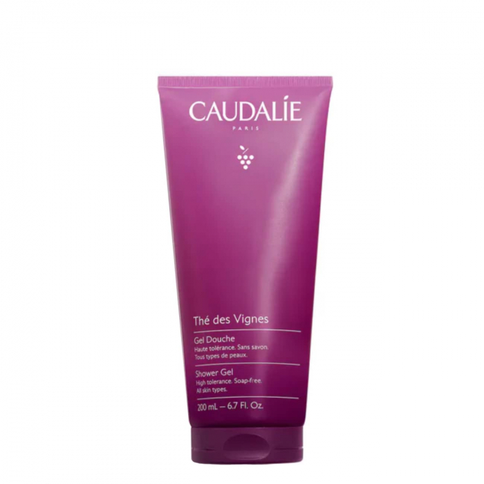 caudalie_gelduchethedesvignes200ml_1 Bottle of Caudalie Thé des Vignes Shower Gel by Caudalie, a relaxing gel indicated for gentle skin cleansing.