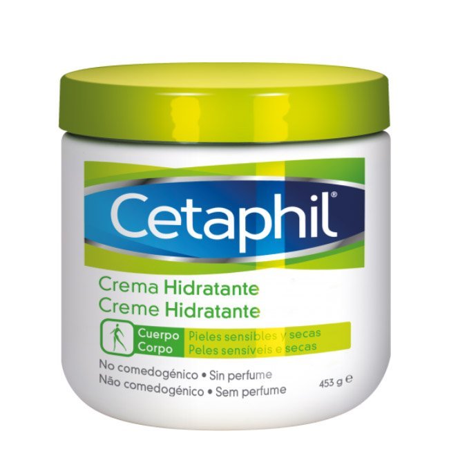 cetaphilcremehidratanteboiao Jar of Cetaphil Moisturizing Cream by Cetaphil, a soft cream indicated for providing long-lasting hydration to sensitive skin.