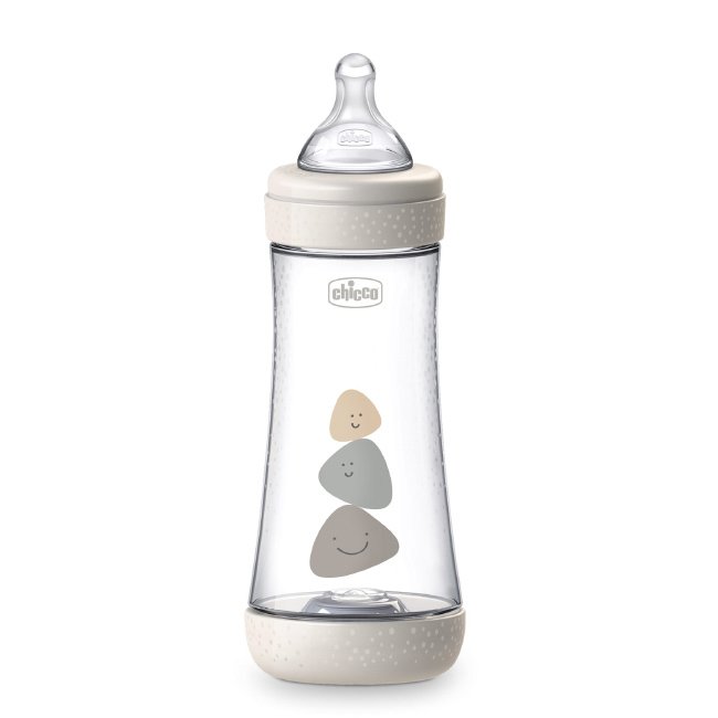 chicco-perfect5-branco-300ml Chicco Biberão Perfect 5 Branco Silicone Rápido 300ml - Image 1
