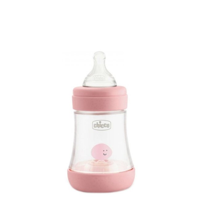 chicco-perfect5-rosa-150ml Chicco Biberão Perfect 5 Rosa Silicone Slow 150ml