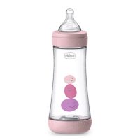 Chicco Biberão Perfect 5 Rosa Silicone Rápido 300ml