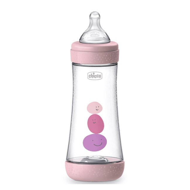 chicco-perfect5-rosa-300ml Chicco Biberão Perfect 5 Rosa Silicone Rápido 300ml