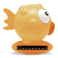 Product  container  of  Chicco  Bath  Thermometer  Fish  Balloon  by  Chicco,  a  thermometer  indicated  for  baby  bath  temperature.