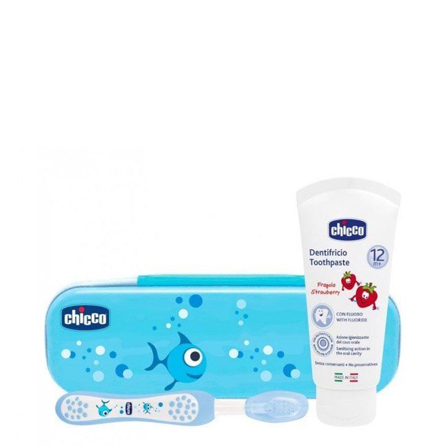 chiccopackhigieneoralazul Chicco Pack Higiene Bucal Azul 12M+ 3 un