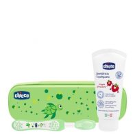 Chicco Pack Estojo Higiene Oral Verde 12M+ 3unid