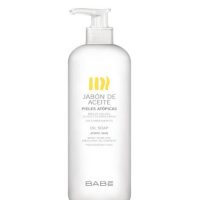 Bottle  of  BABÉ  Oil  Soap  for  Atopic  Skin  by  BABÉ,  a  moisturizing  bath  oil  indicated  for  very  dry,  atopic  or  irritated  skin.