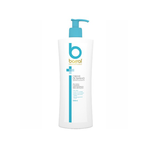 cnp_6868091 Bottle of Barral Dermaprotect Dermatological Bath Cream by Barral, a bath cream indicated for dry and sensitive skin.