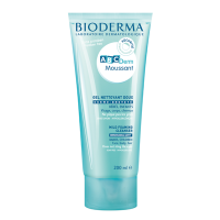 Bottle  of  Bioderma  ABCDerm  Cleansing  Foaming  Gel  by  Bioderma,  a  cleansing  gel  indicated  for  baby  skin  and  scalp  hygiene.