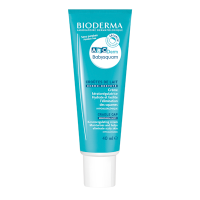 Tube  of  Bioderma  ABCDerm  Babysquam  by  Bioderma,  a  keratorregulator  cream  indicated  for  eliminating  baby  milky  crust.