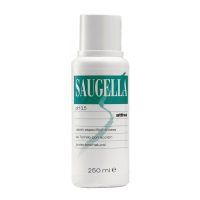 Bottle  of  Saugella  Attiva  Intimate  Cleansing  Emulsion  by  Saugella,  a  cleansing  emulsion  indicated  for  female  intimate  hygiene.