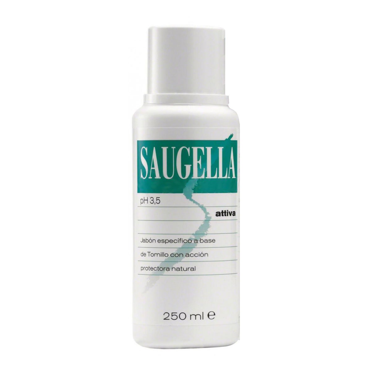 cnp_6947507 Bottle of Saugella Attiva Intimate Cleansing Emulsion by Saugella, a cleansing emulsion indicated for female intimate hygiene.