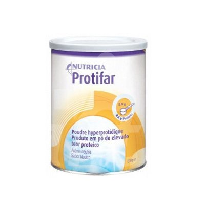 cnp_7318675_1 Product container of Protifar powder by Protifar, a protein supplement indicated for nutritional enrichment of the diet.