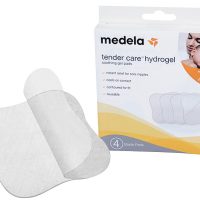 Product  container  of  Hydrogel  Pads  by  Medela,  a  soothing  pad  indicated  for  the  care  of  sore  or  cracked  nipples.