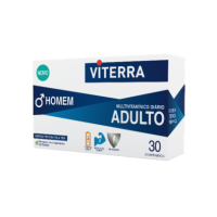 Box  of  Viterra  Men  Adult  Multivitamin  Supplement  Tablets  by  Viterra,  a  multivitamin  indicated  for  energy  and  immunity.