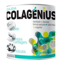 Jar  of  Colagenius  Active  Life  Powder  Supplement  by  Colagenius,  a  hydrolyzed  collagen  powder  indicated  for  bone  and  skin  health.