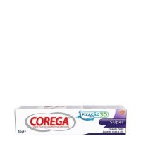 Tube  of  Corega  Super  Strong  Fixation  Cream  by  Corega,  a  fixation  cream  indicated  for  keeping  dental  prostheses  in  place.