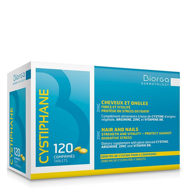 cystiphane-hair-nails-pils Box of Cystiphane Hair and Nail Fortifier by Cystiphane, a supplement indicated to prevent hair loss and strengthen nails.