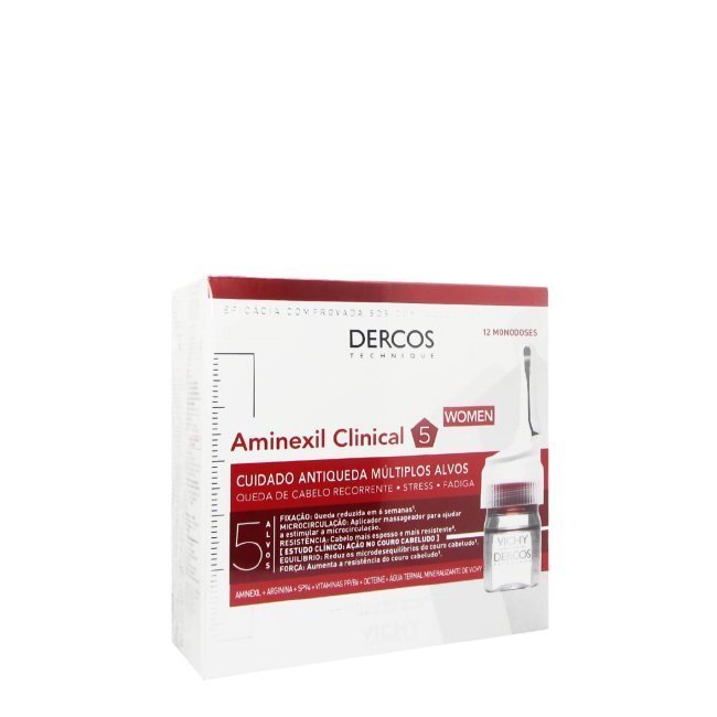 dercosaminexilclinical5women12ampolas Dercos Aminexil Clinical 5 Ampolas Tratamento Antiqueda Mulher 12unid