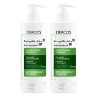 Bottle  of  Dercos  Duo  Anti-Dandruff  Shampoo  Oily  Hair  by  Dercos,  a  purifying  shampoo  indicated  for  oily  hair  and  dandruff.