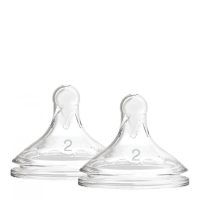 Product  container  of  Level  2  Large  Mouth  Teat  by  Dr  Browns,  a  silicone  teat  indicated  for  babies  from  3  months  old.