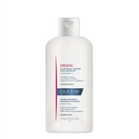 Bottle  of  Ducray  Argeal  Serum-Absorbing  Shampoo  by  Ducray,  a  shampoo  indicated  for  oily  hair  and  scalp.