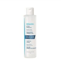 Bottle  of  Ducray  Keracnyl  Purifying  Lotion  by  Ducray,  a  liquid  lotion  indicated  for  mattifying  oily  or  acne-prone  skin.