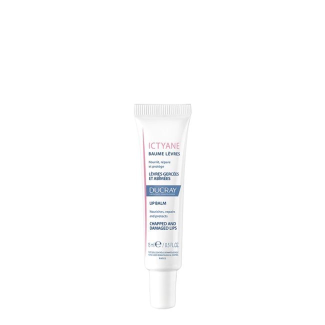 ducrayictyanebalsamolabial Tube of Ducray Ictyane Repairing Lip Balm by Ducray, a rich lip balm indicated for nourishing and repairing dry and damaged lips.