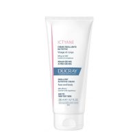 Bottle  of  Ducray  Ictyane  Emollient  Nutritive  Cream  by  Ducray,  a  rich  body  cream  indicated  for  dry  and  very  dry  skin  hydration.