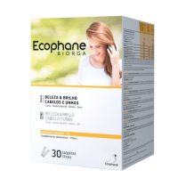 Sachet  of  Ecophane  Hair  and  Nails  Powder  by  Ecophane,  a  fortifying  powder  indicated  for  fragile  hair  and  brittle  nails.