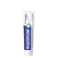 Tube  of  Elgydium  Whitening  Toothpaste  by  Elgydium,  a  non-abrasive  toothpaste  indicated  for  the  elimination  of  tooth  spots.