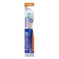 Product  container  of  Elgydium  Diffusion  Soft  Toothbrush  by  Elgydium,  a  soft  toothbrush  indicated  for  fragile  or  sensitive  gums.