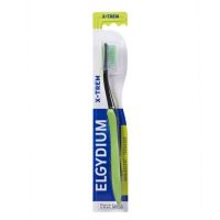 Product  container  of  Elgydium  Extreme  Soft  Toothbrush  by  Elgydium,  a  soft  toothbrush  indicated  for  teenagers  sensitive  gums.