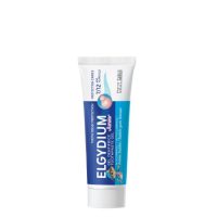 Tube  of  Elgydium  Junior  Toothpaste  Gel  Bubble  Gum  by  Elgydium,  a  toothpaste  gel  indicated  for  preventing  cavities  in  children.