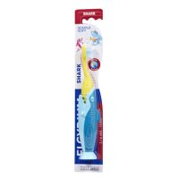 Product  container  of  Elgydium  Kids  Toothbrush  Shark  by  Elgydium,  a  toothbrush  indicated  for  children  from  2  to  6  years  old.