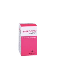 Box  of  Estrofito  Fort  capsules  by  Estrofito,  a  dietary  supplement  indicated  for  reducing  hot  flashes  during  menopause.