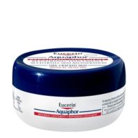 Tube  of  Eucerin  Aquaphor  Repairing  Ointment  by  Eucerin,  a  rich  texture  ointment  indicated  for  very  dry,  rough  and  irritated  skin.