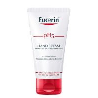 Tube  of  Eucerin  pH5  Hand  Cream  Special  Edition  by  Eucerin,  a  rich  cream  indicated  for  dry  and  cracked  hands.